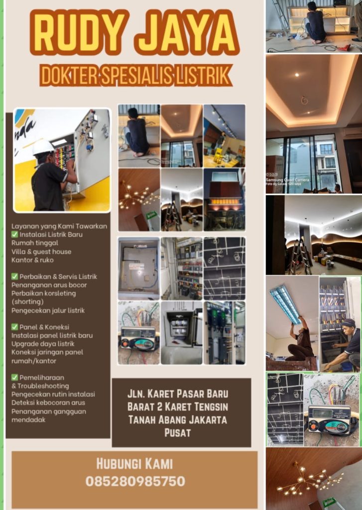 Spesialis Listrik Rudy Jaya | Perbaikan dan Service Listrik Jakarta | Spesialis Instalasi Listrik Jakarta | 085280985750