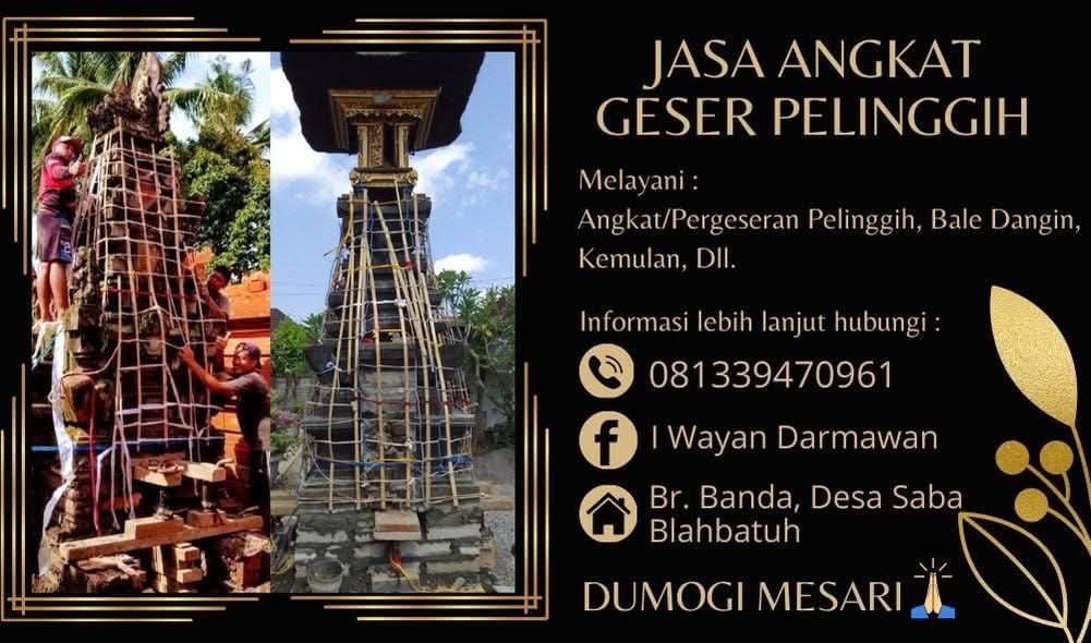 Jasa Angkat Geser Pelinggih Gianyar | Jasa Angkat Geser Pelinggih Terdekat | 081339470961